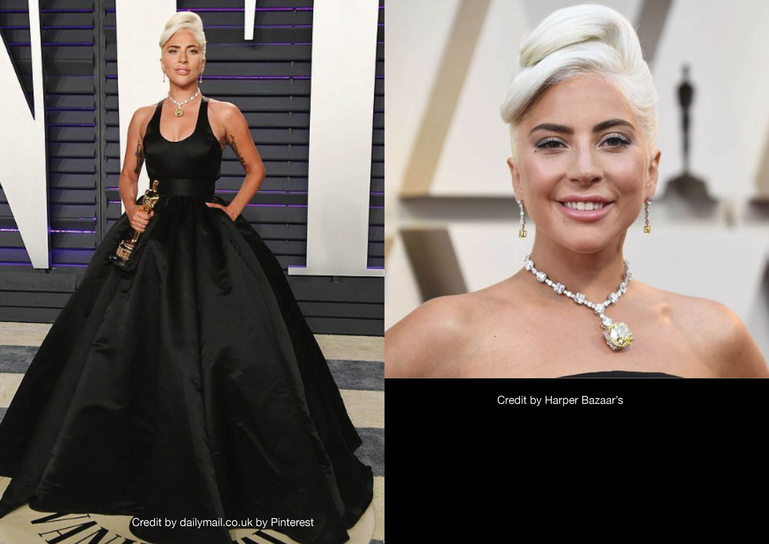 Lady Gaga il look agli Oscar 2019